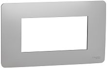 Рамка горизонтальная Schneider Electric Unica Modular 1-м. 4 мод. алюминий картинка